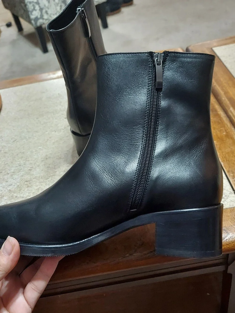 Anna Luisa Cortina Bootie Woman's Size 10 Black Made In Italy